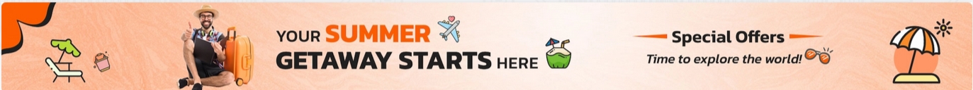 Promotional travel banner