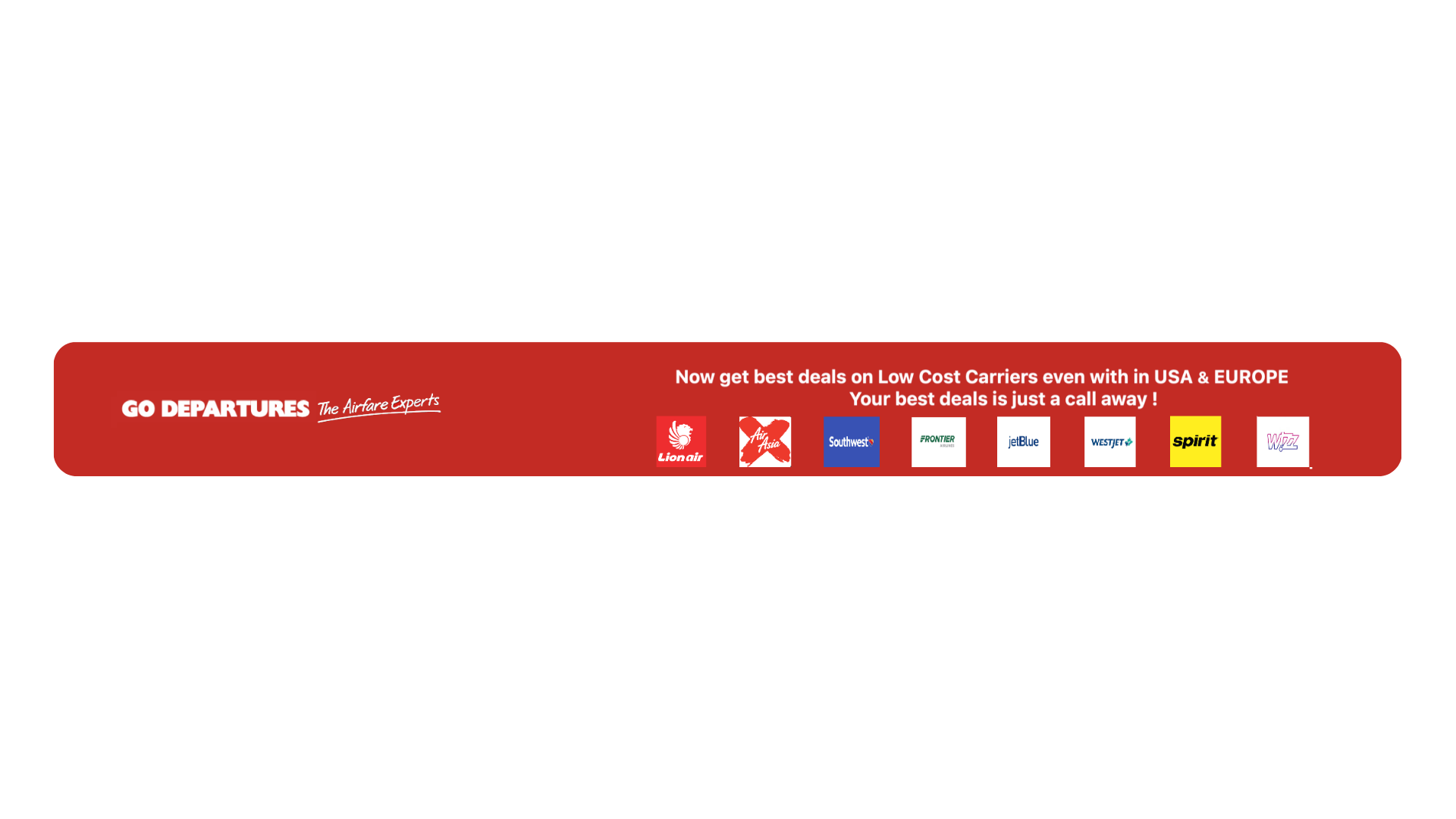Promotional travel banner