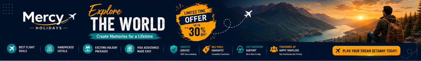 Promotional travel banner