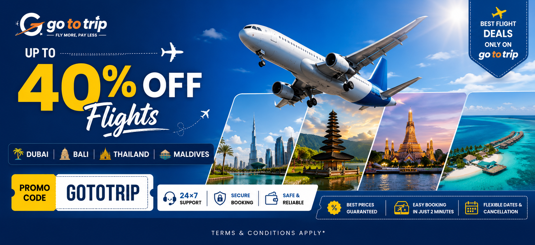 Airline offer banner