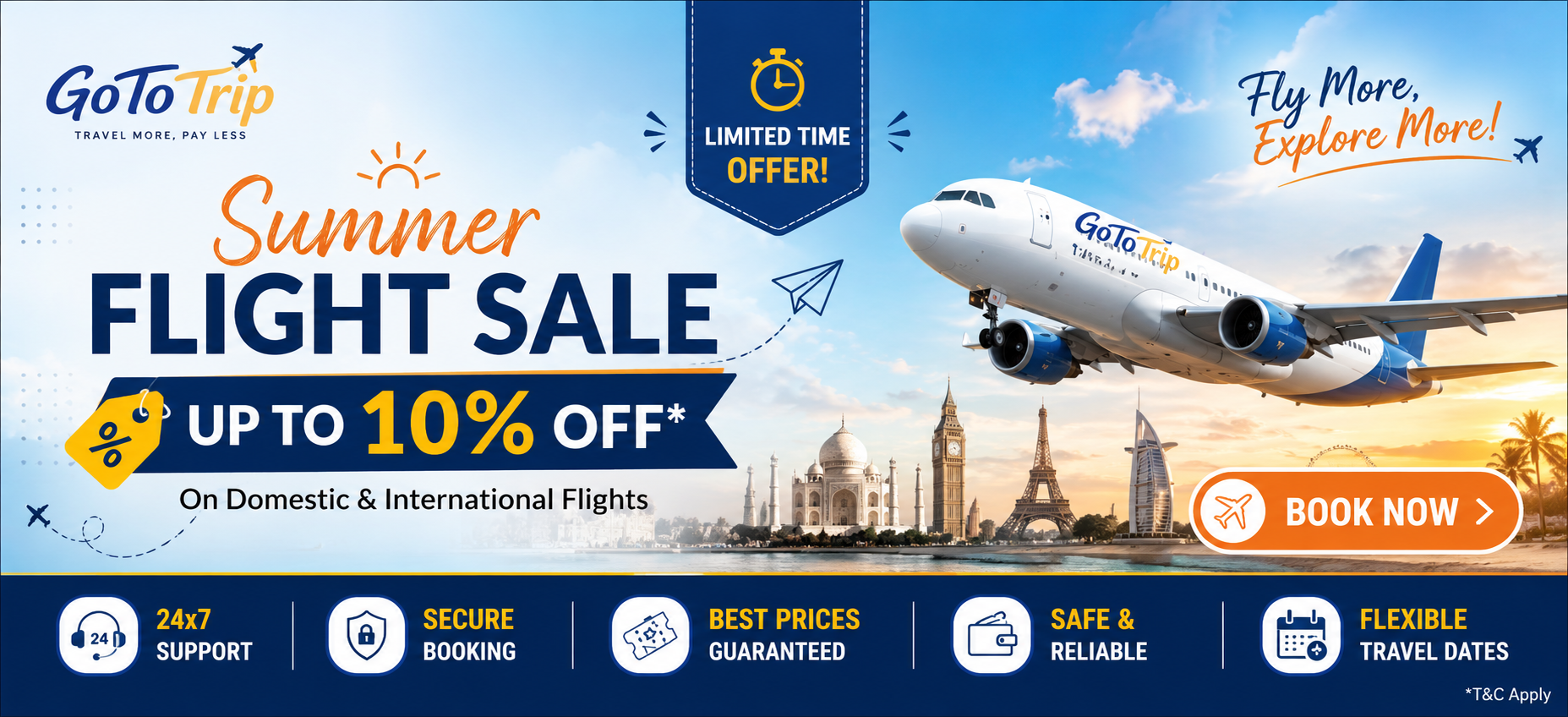 Airline offer banner