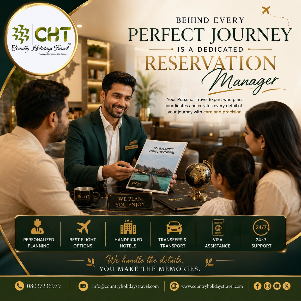 Behind Every Perfect Journey is a Dedicated Reservation Manager