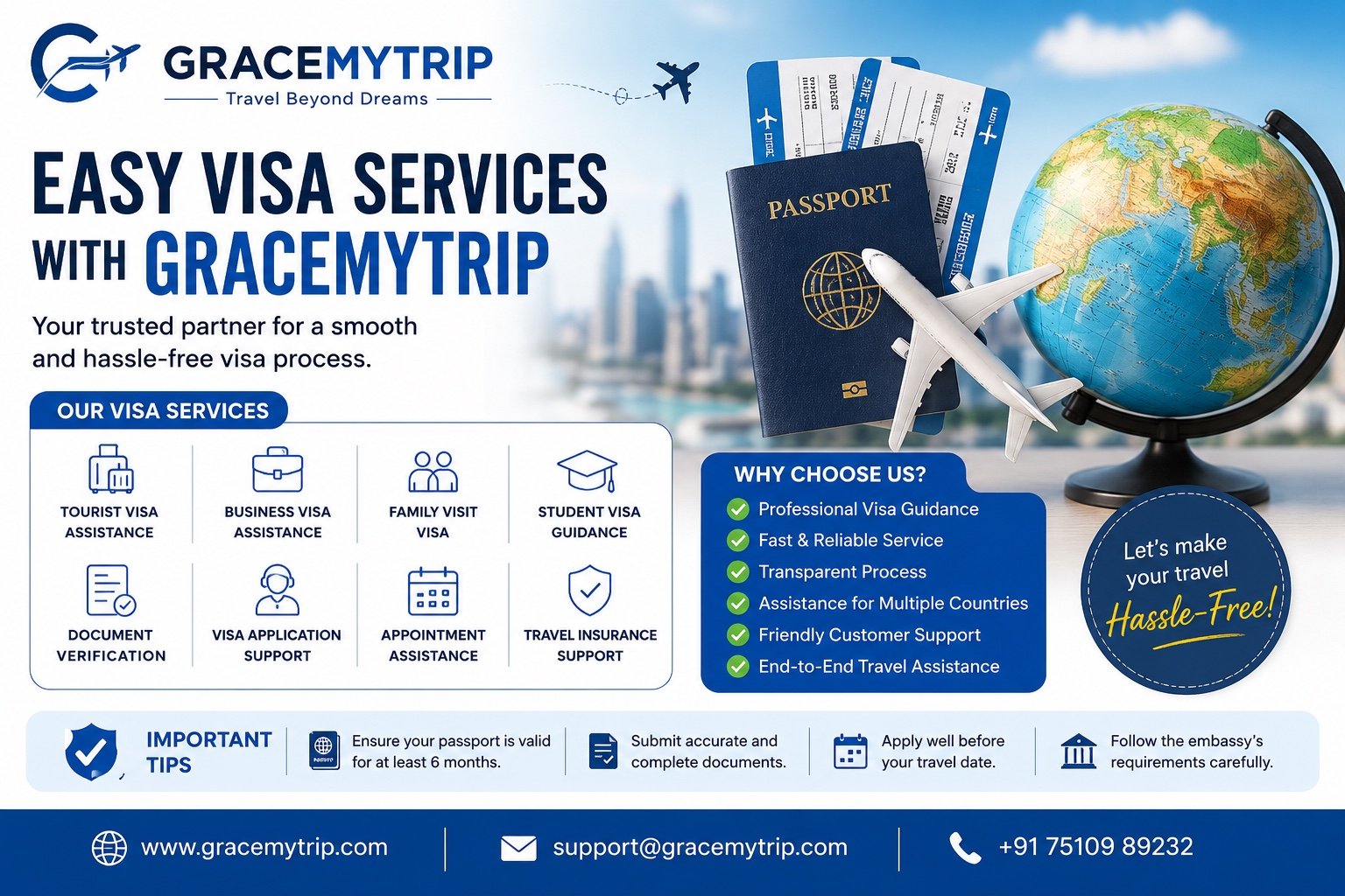 Easy Visa Services with GraceMyTrip