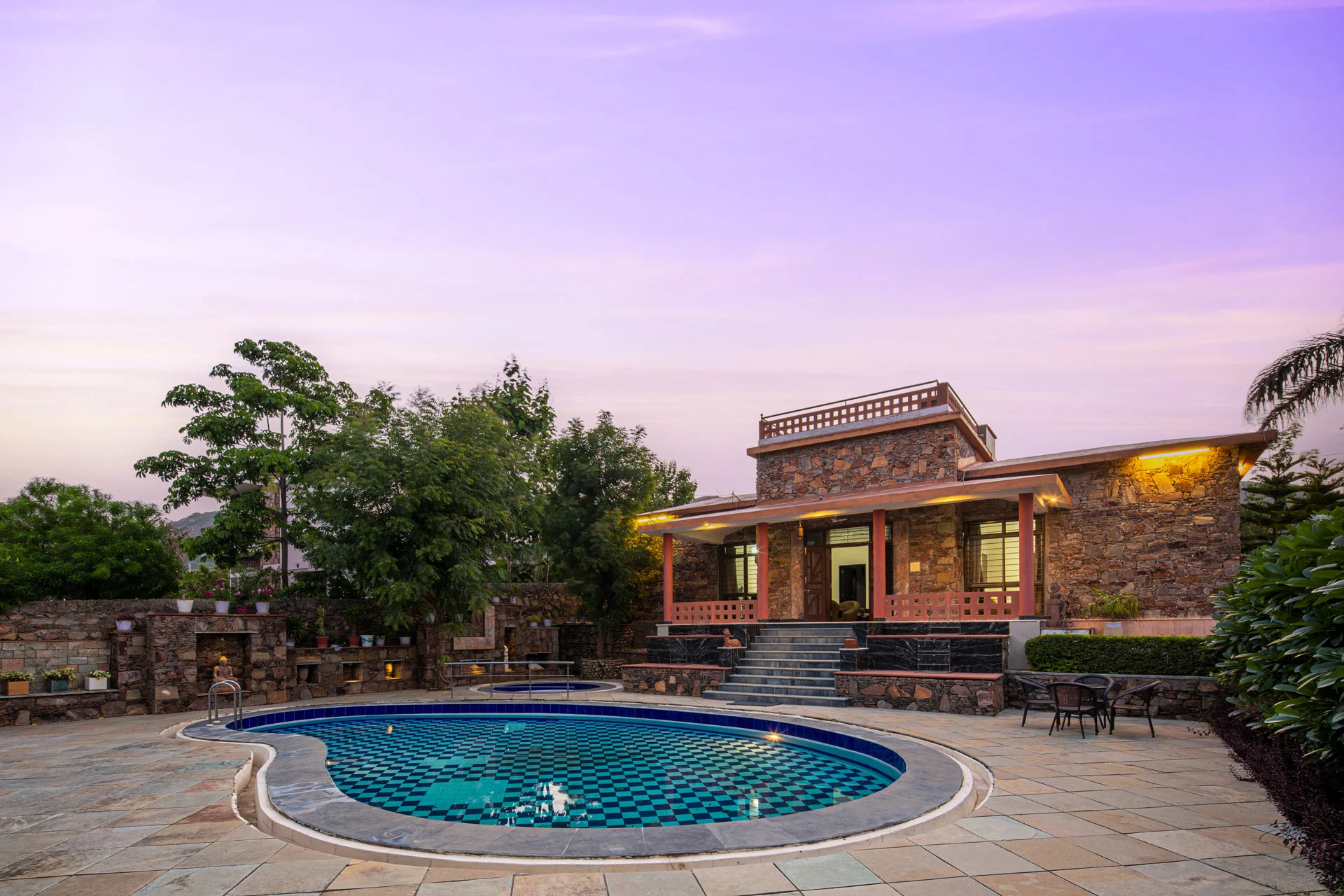 The Wild Orchid Udaipur | Luxury 2 BHK Private Pool Villa Near Badi Lake with Aravalli Hill Views