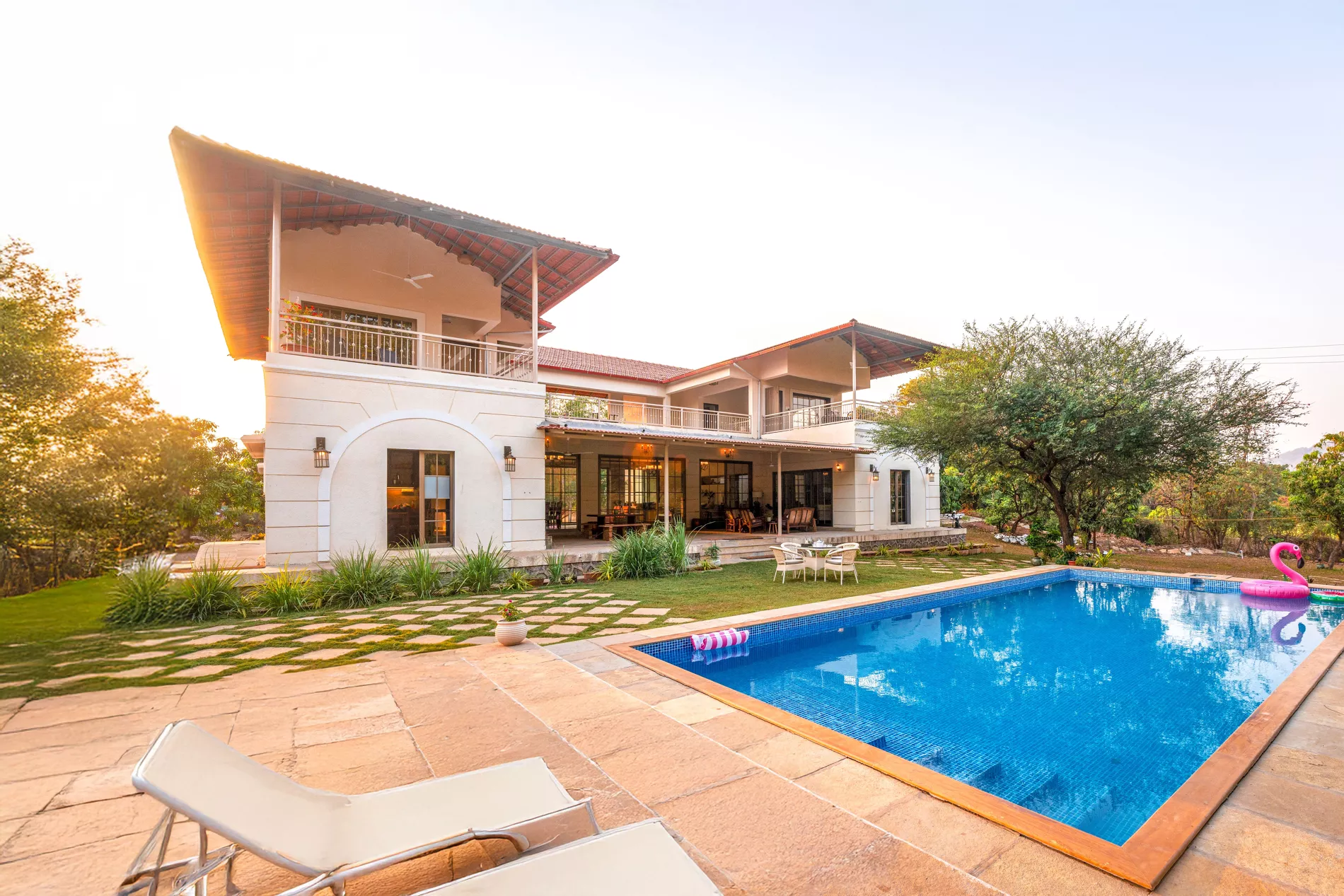 Casa Mocha | 5-BHK Pet-friendly Retreat With Pvt Pool, Verandah & Ent Lounge