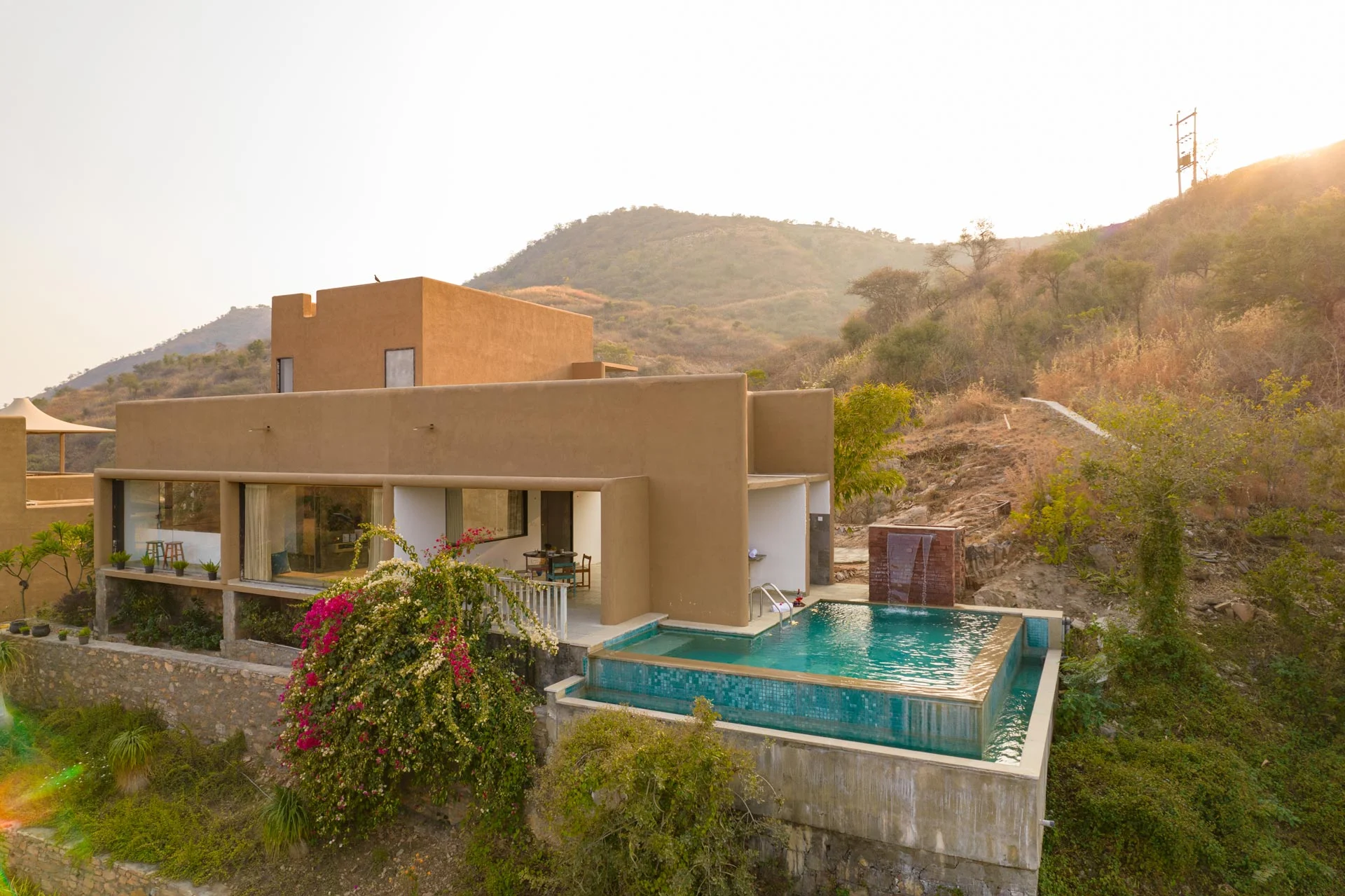 Sage Scenery | Luxury 2 BHK Infinity Pool Villa for 6 Guests in Udaipur with Valley Views