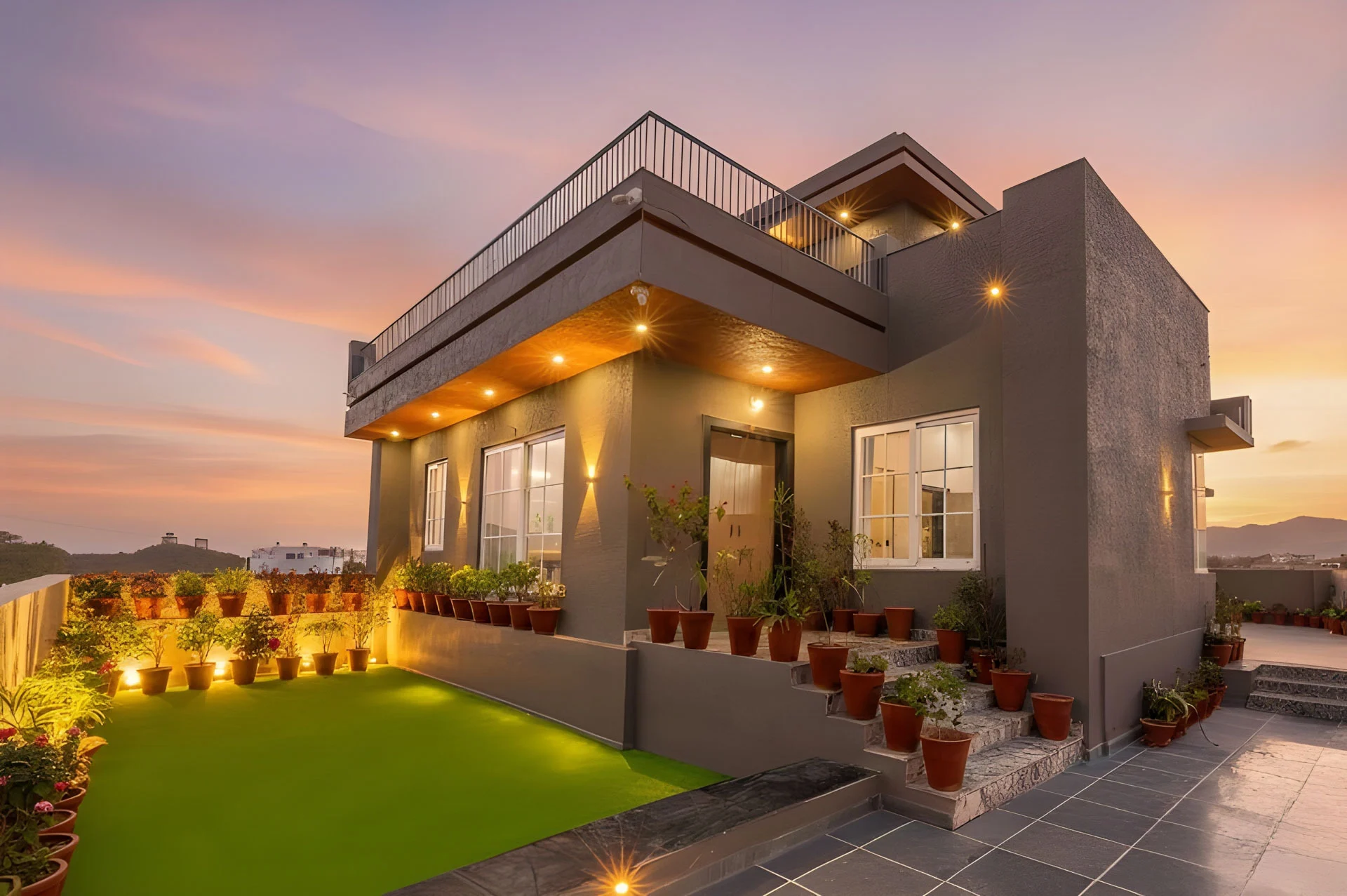 Grey Sky – Pet-Friendly 3 BHK Plunge Pool Villa for 9 Guests in Udaipur