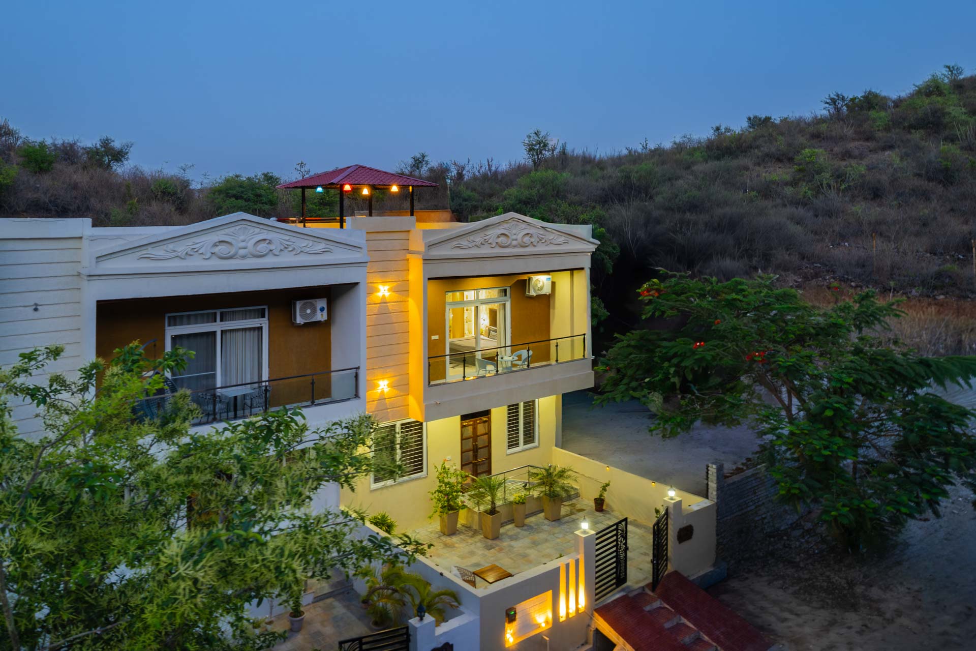 Vanya Kutir | Luxury 2 BHK Private Jacuzzi Villa for 6 Guests in Cheerwa Ghat, Udaipur