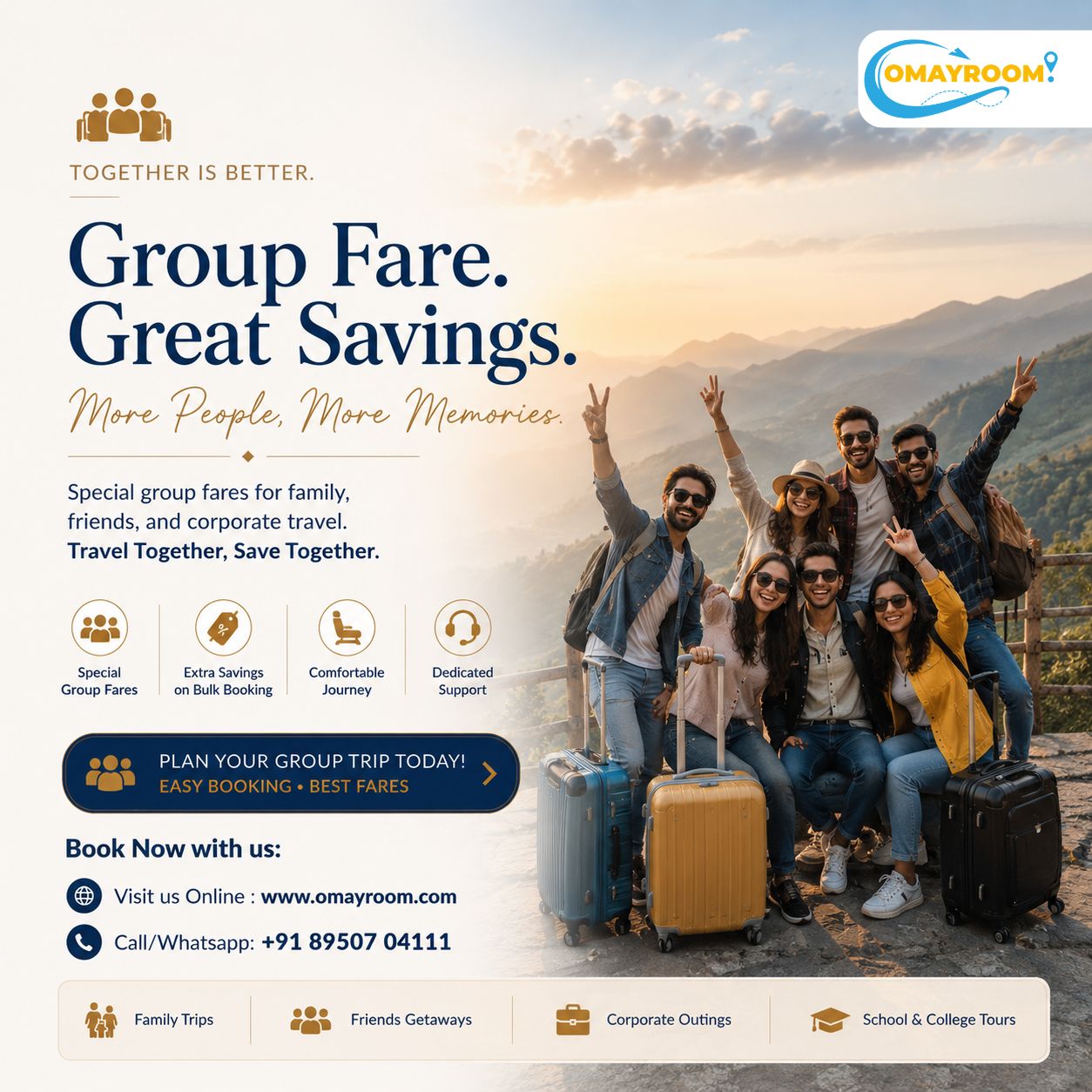 Group Fare - Great Savings