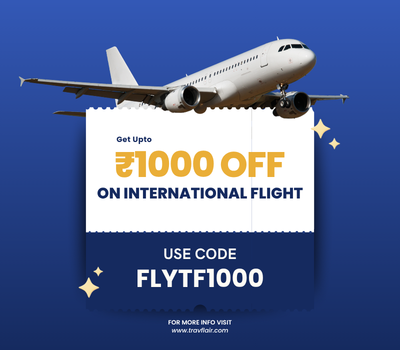 International Flight Booking Offer Save Up to ₹1000
